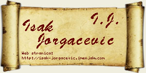 Isak Jorgačević vizit kartica